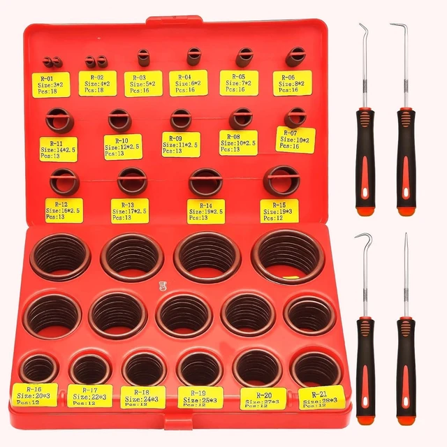 Main image of 390-Piece Viton O-Ring Kit, High Temperature FKM Seals