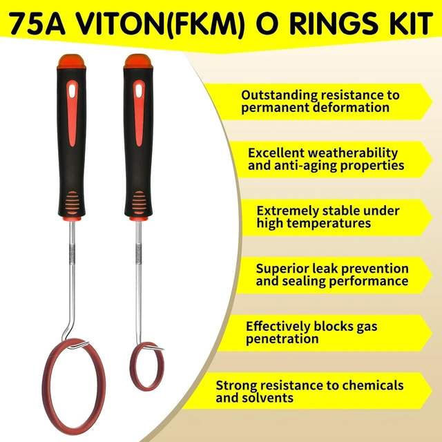 Alt view image 5 of 7 - 390-Piece Viton O-Ring Kit, High Temperature FKM Seals