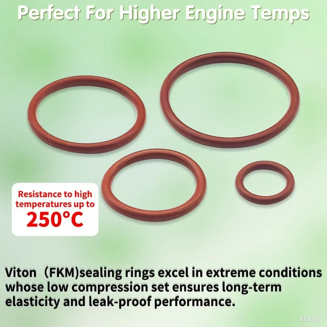 Alt view image 5 of 7 - 198-Piece Viton O-Ring Kit, 30 Sizes, 75A Shore, High Temp