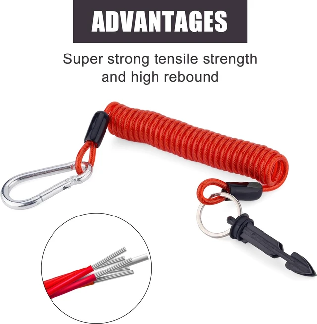 Alt view image 4 of 7 - 8-Pack Trailer Breakaway Cables with Pin