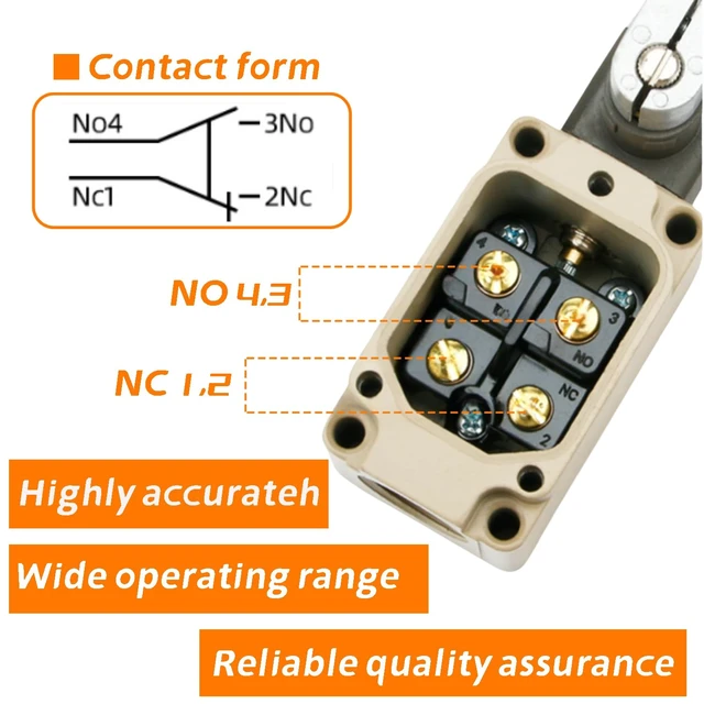 Alt view image 5 of 7 - WLCA12-2-Q Adjustable Roller Lever Arm Limit Switch