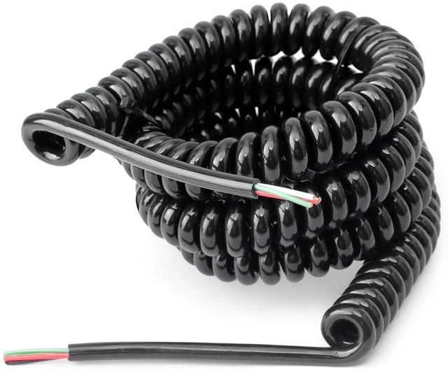 Main image of 20FT 18/4 Coil Cord, 4-Conductor 18AWG Retractable for Industrial & Home Use