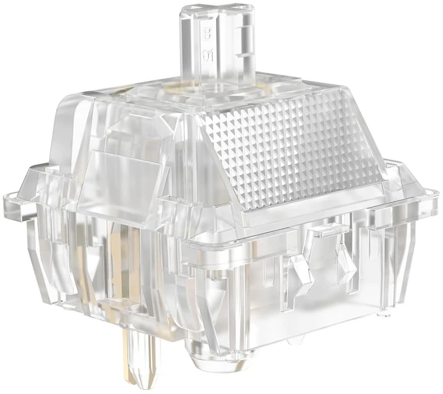 Main image of 90-Pack Ice King Keyboard Switches, Clear Nylon, T1 Tactile 68g