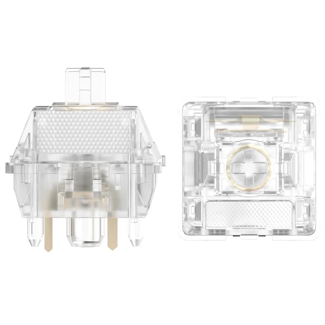 Alt view image 6 of 7 - 90-Pack Ice King Keyboard Switches, Clear Nylon, T1 Tactile 68g