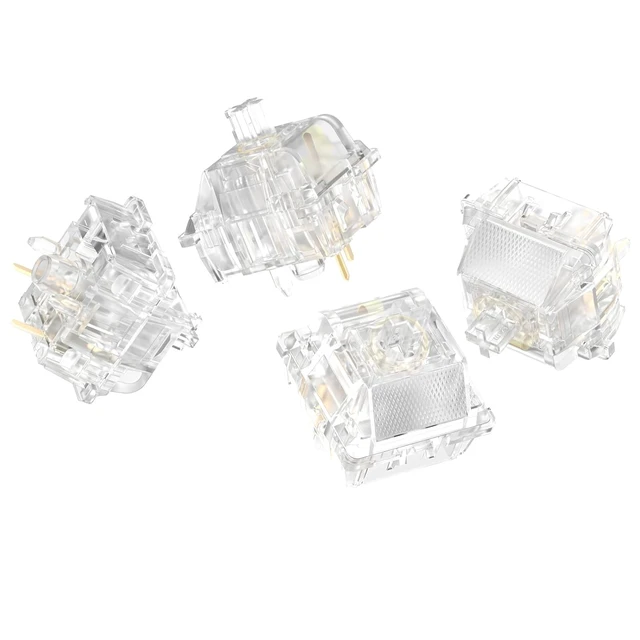 Alt view image 7 of 7 - 90-Pack Ice King Keyboard Switches, Clear Nylon, T1 Tactile 68g
