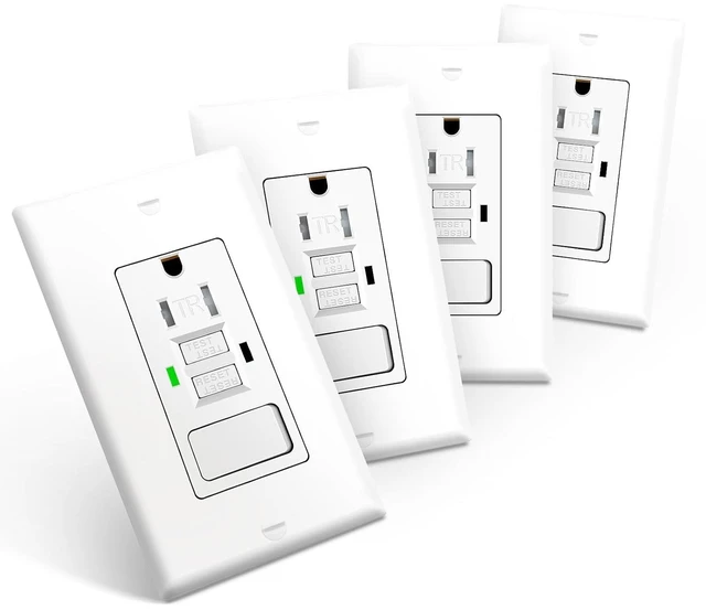 Main image of 4-Pack 15A GFCI Outlet Light Switch Combo, Self-Test, ETL Listed