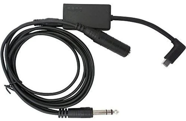 Main image of 10-Foot Aircraft Audio Cable for Cockpit Recording, Compatible with GoPro Hero 5-13 Black