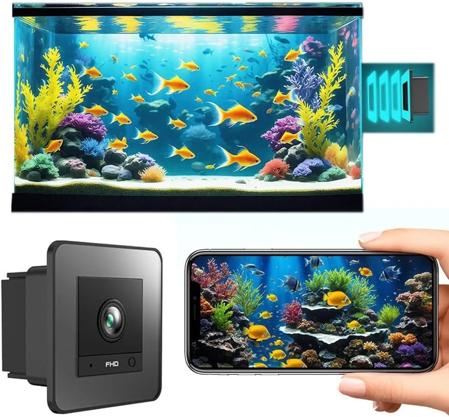 Main image of 2K Aquarium Camera for Fish Tank & Reptile Terrarium with SD Card