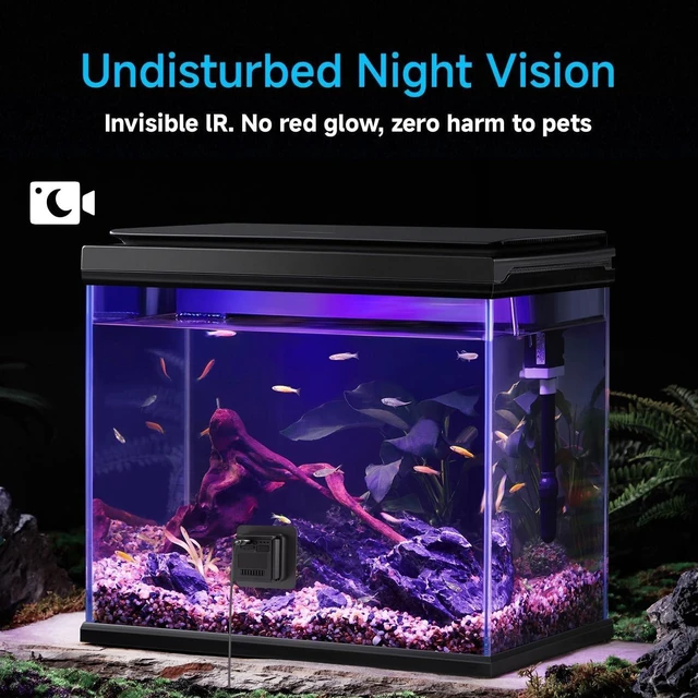 Alt view image 2 of 4 - 2K Aquarium Camera for Fish Tank & Reptile Terrarium with SD Card