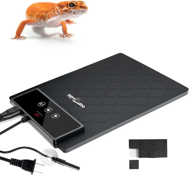 Main image of 6" x 8" 11W Reptile Heat Pad with Adjustable Thermostat for Turtles, Geckos & Snakes