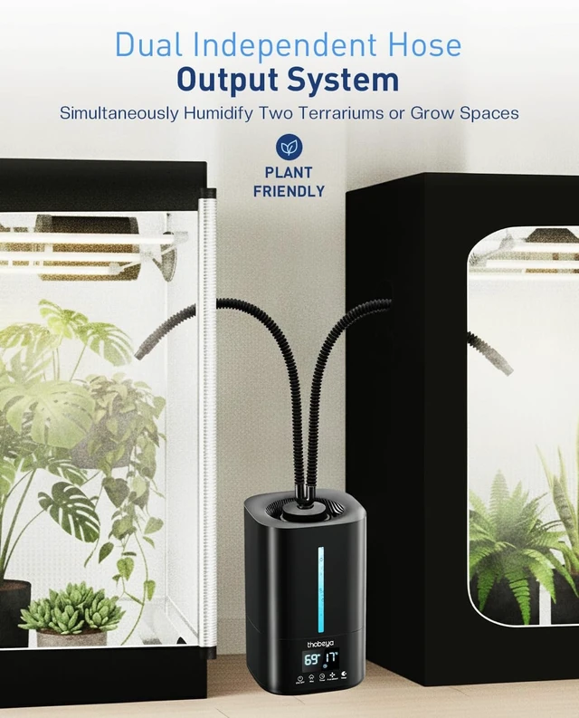 Alt view image 4 of 7 - 5L Reptile Fogger Humidifier with Dual Hose, Remote, Humidity Sensor & Auto Control