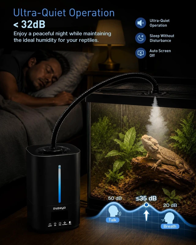 Alt view image 7 of 7 - 5L Reptile Fogger Humidifier with Dual Hose, Remote, Humidity Sensor & Auto Control