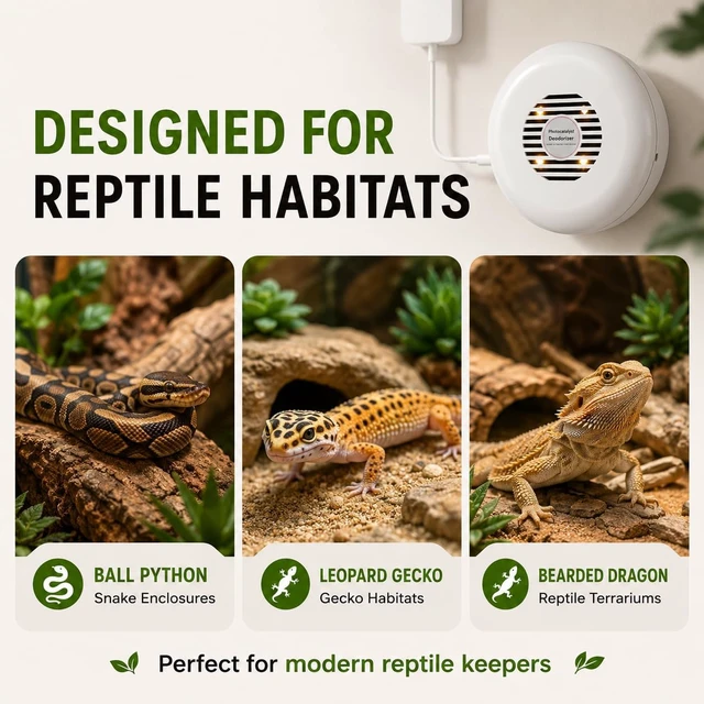 Alt view image 6 of 6 - Reptile Enclosure Odor Eliminator, PCO Deodorizer for Terrariums