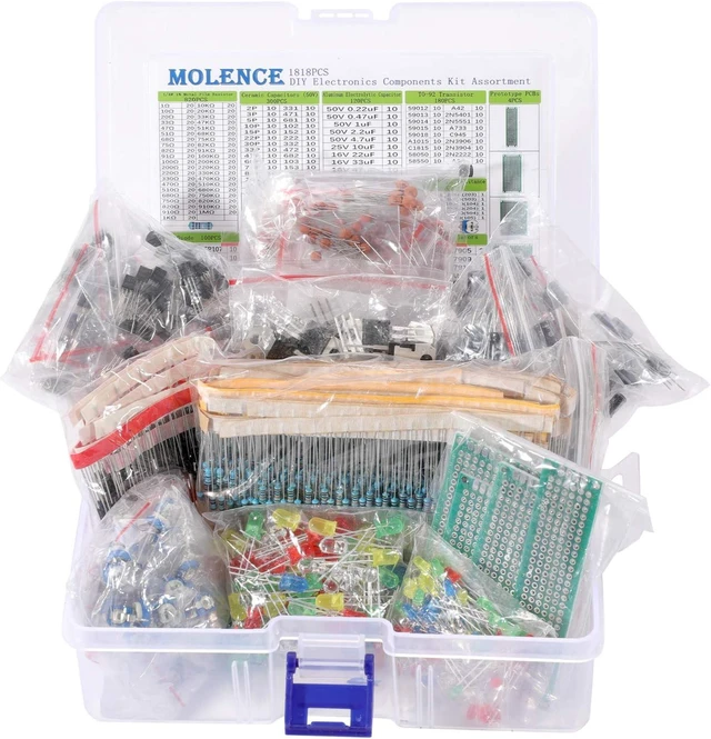 Main image of 1818-Piece DIY Electronics Components Assortment Kit