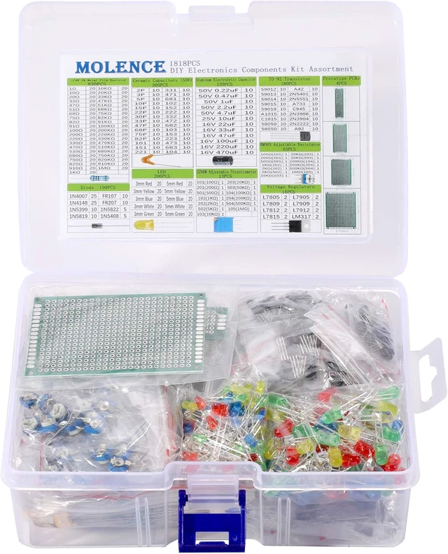 Alt view image 3 of 6 - 1818-Piece DIY Electronics Components Assortment Kit