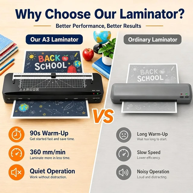 Alt view image 2 of 7 - A3 Laminator Machine with Built-in Trimmer