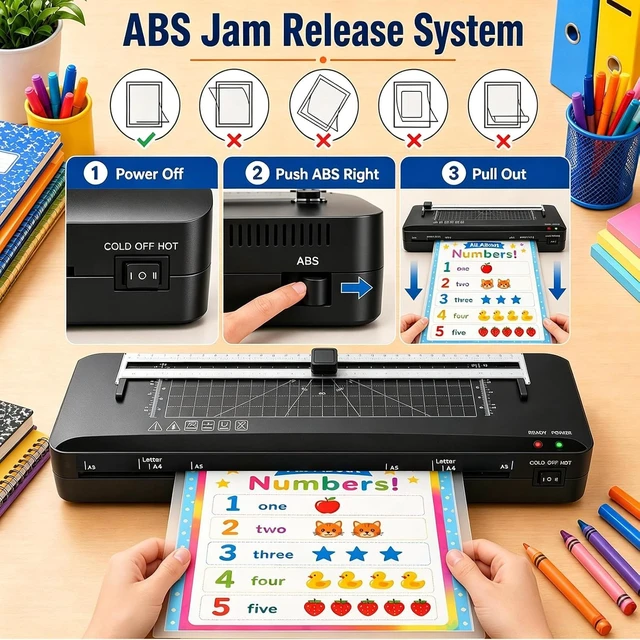 Alt view image 5 of 7 - A3 Laminator Machine with Built-in Trimmer