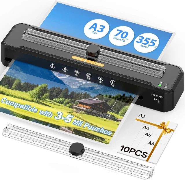 Main image of 13-Inch Laminator, 70s Warm-Up, 3-5 Mil for 11x17