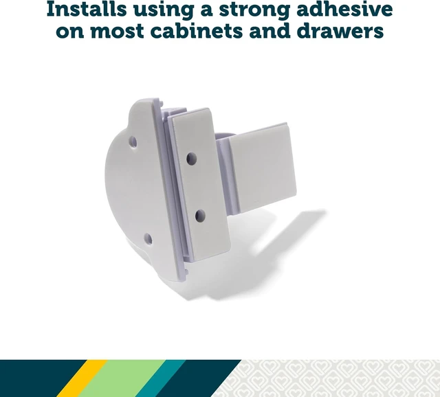 Alt view image 2 of 7 - Adhesive Magnetic Cabinet Locks, 20 Child Locks with 2 Keys, White