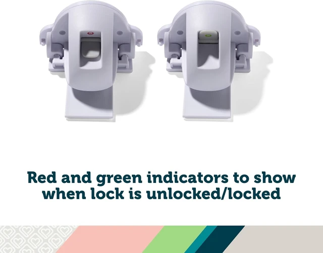 Alt view image 3 of 7 - Adhesive Magnetic Cabinet Locks, 20 Child Locks with 2 Keys, White