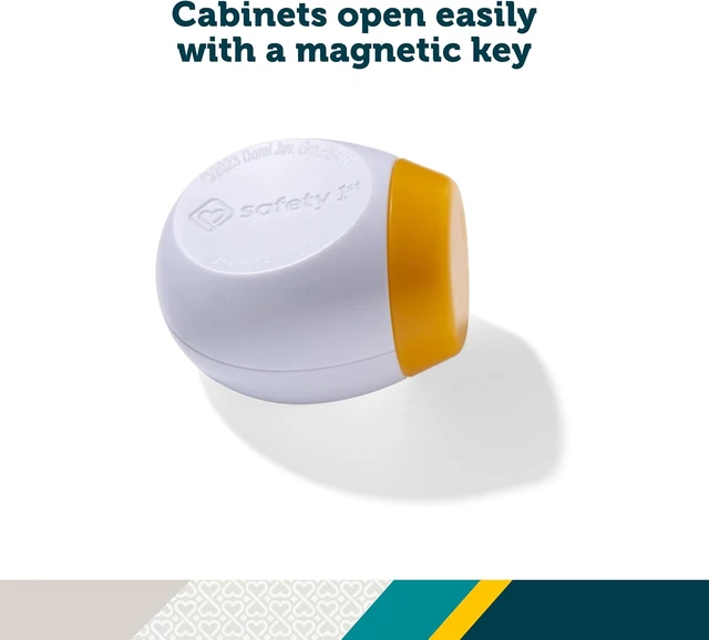 Alt view image 4 of 7 - Adhesive Magnetic Cabinet Locks, 20 Child Locks with 2 Keys, White