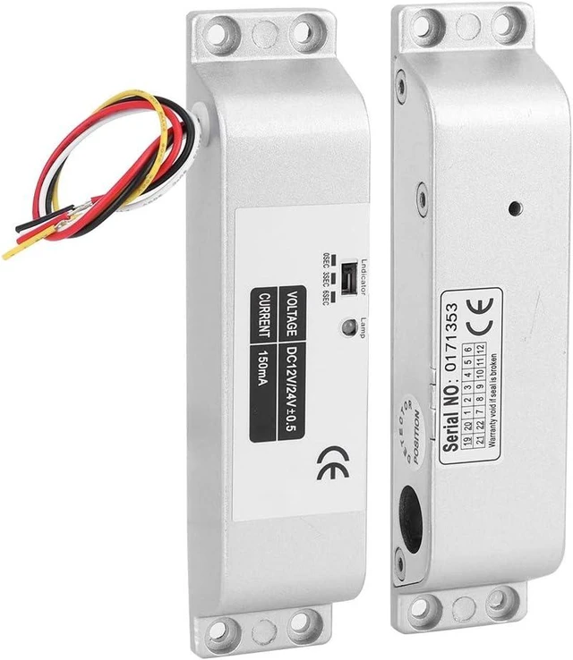 Main image of 12V/24V Electric Bolt Lock with 0/3/6s Delay, Aluminum Alloy