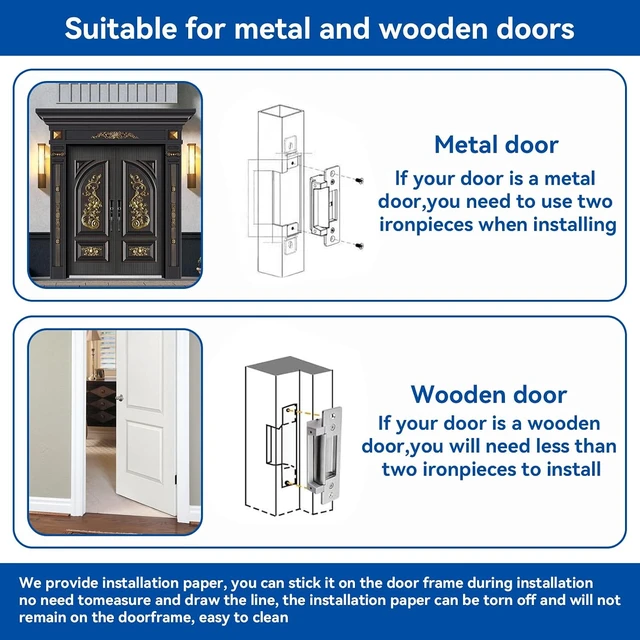 Alt view image 2 of 7 - 2026 Upgraded ANSI Heavy Duty Electric Door Strike Lock, Silver