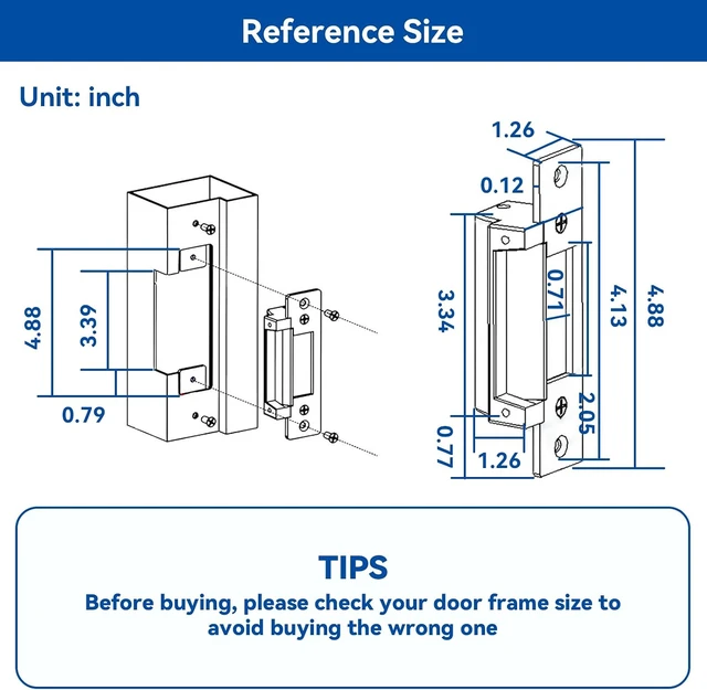 Alt view image 3 of 7 - 2026 Upgraded ANSI Heavy Duty Electric Door Strike Lock, Silver