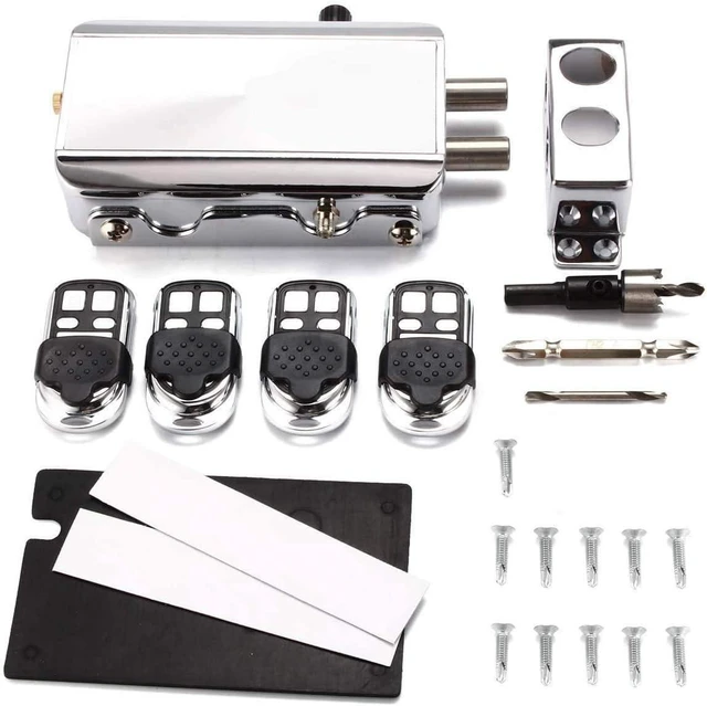 Alt view image 7 of 7 - Smart Wireless Electronic Deadbolt Lock with 4 Remote Controls, Keyless Home Security