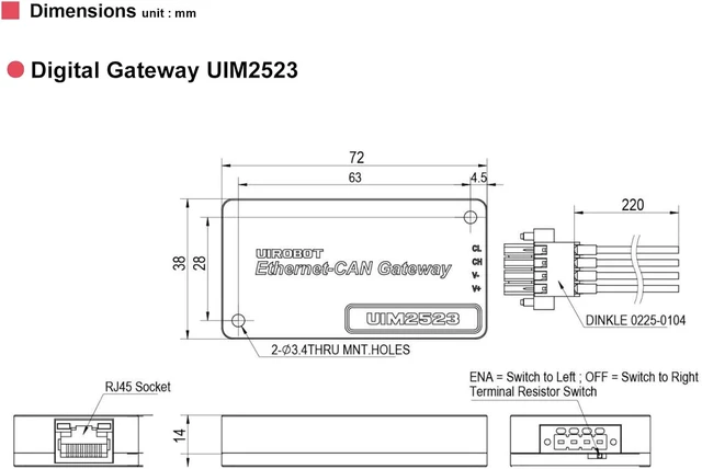 Alt view image 4 of 7 - Industrial Ethernet-to-CAN Gateway with 5000V Isolation