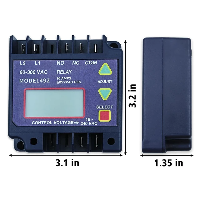 Alt view image 5 of 7 - Single Phase Voltage Monitor, 80-300 VAC, Compatible with ICM492