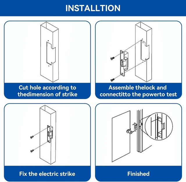 Alt view image 5 of 7 - 2026 Upgraded ANSI Heavy Duty Electric Door Strike Lock, Silver