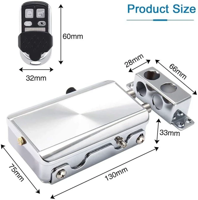 Alt view image 2 of 7 - Smart Wireless Electronic Deadbolt Lock with 4 Remote Controls, Keyless Home Security