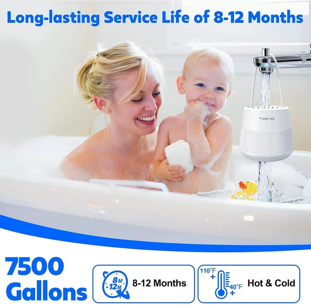 Alt view image 5 of 7 - 15-Stage Bath Filter for Tub Faucet, 7500 Gallons, White
