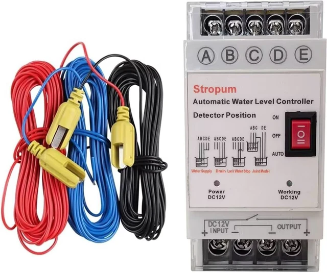 Main image of 12V Automatic Water Level Controller with Float Switch & 6.5ft Sensor (GL-2)