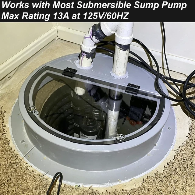 Alt view image 7 of 7 - Universal Sump Pump Float Switch with Piggyback Plug & 10FT Cord, 13A/125V