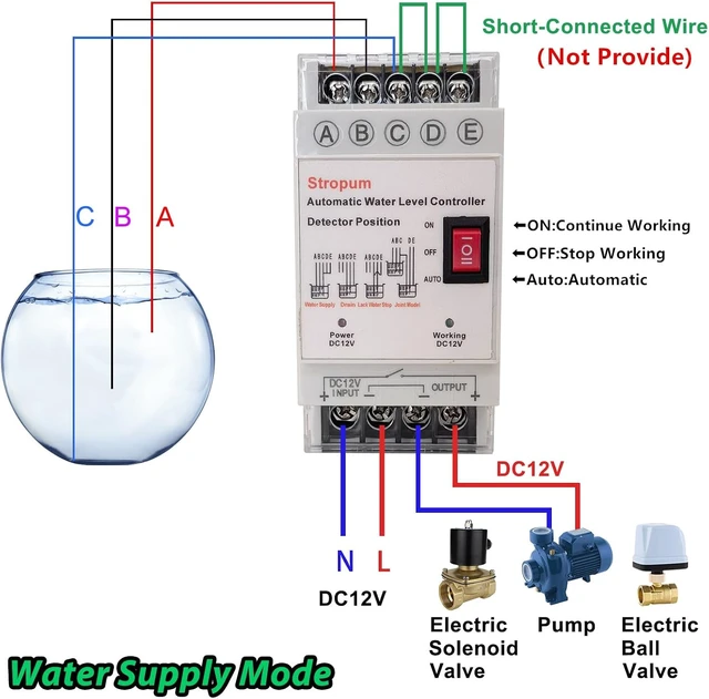 Alt view image 2 of 6 - 12V Automatic Water Level Controller with Float Switch & 6.5ft Sensor (GL-2)