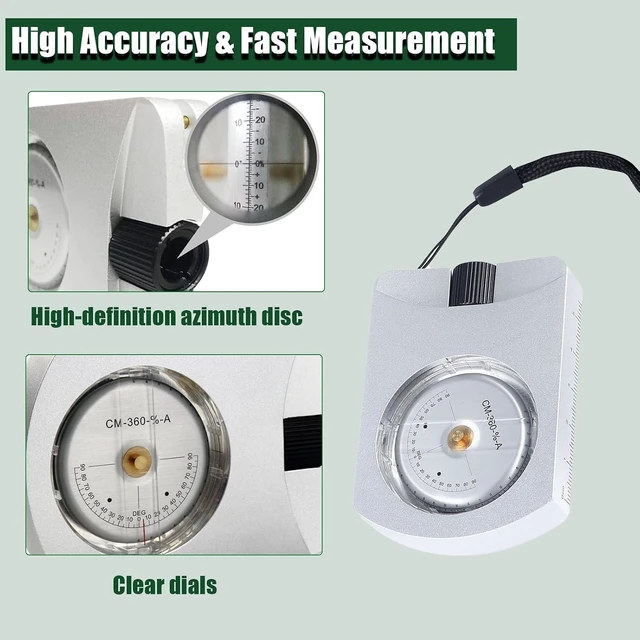 Alt view image 4 of 7 - Professional Aluminum Waterproof Optic Clinometer Altimeter