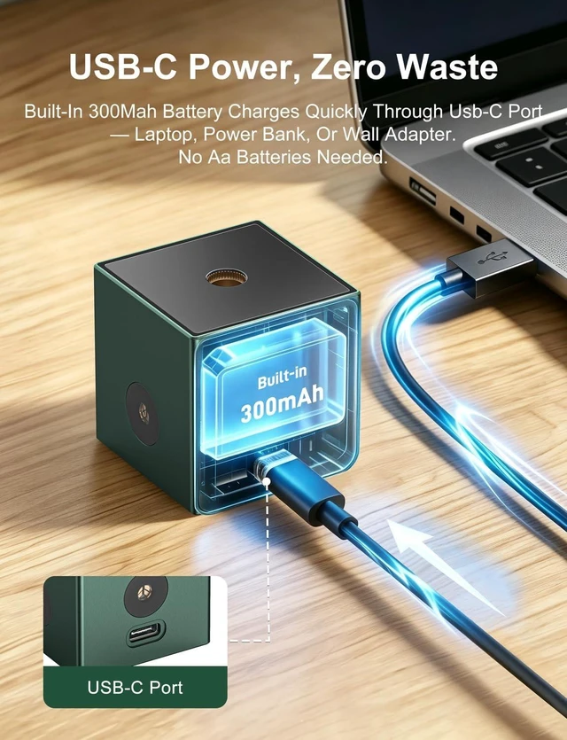 Alt view image 5 of 7 - 5-in-1 Digital Laser Level with Angle Finder, Green/Red Laser, Tripod & Magnetic Base, USB-C