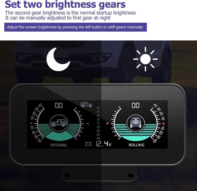 Alt view image 3 of 7 - Universal Car Inclinometer, Real-Time Slope Meter for Automobile