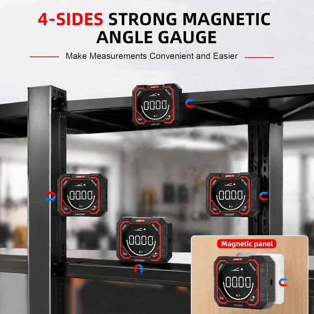 Alt view image 4 of 7 - Digital Level with 3-Laser Angle Gauge, Magnetic Inclinometer, 1000mAh