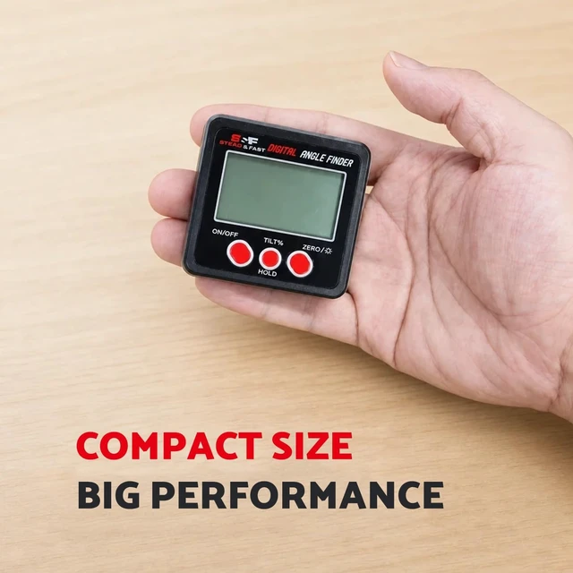 Alt view image 7 of 7 - Digital Angle Finder, Magnetic with Case & Backlit LCD