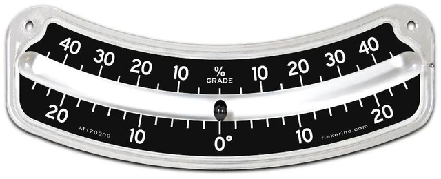 Main image of Rieker Military Grade Shatter-Proof ±26° Inclinometer, MRAP Humvee Slope Indicator, Black