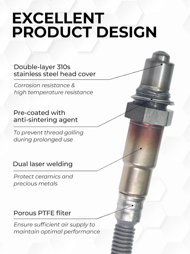 Alt view image 3 of 6 - 2-Pack O2 Oxygen Sensor 234-5102/234-4829, Upstream & Downstream for VW Beetle, Passat, Golf & Jetta