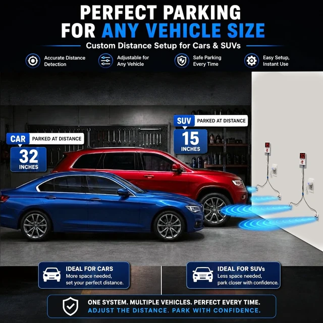 Alt view image 4 of 5 - Garage Parking Assistant with Sensor, Parking Stopper, No Laser