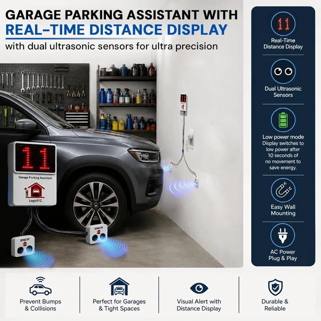 Alt view image 5 of 5 - Garage Parking Assistant with Sensor, Parking Stopper, No Laser