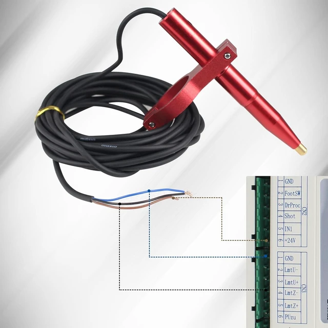 Alt view image 5 of 7 - Z-Axis Laser Auto Focus Sensor Probe with 3m Cable & 24mm Clamp for CO2 Cutter, 60W-150W