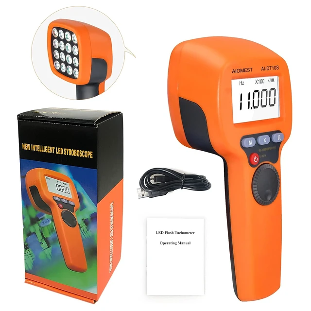 Alt view image 7 of 7 - Digital LED Stroboscope, 99,999 RPM/Hz Tachometer