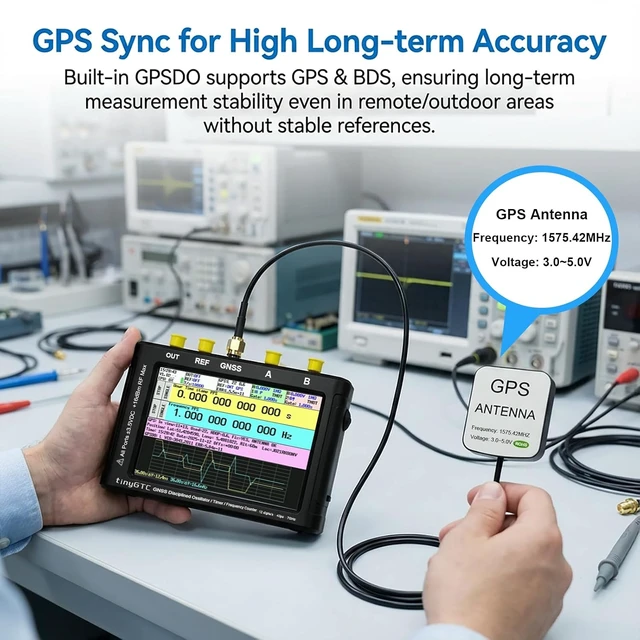 Alt view image 3 of 7 - TinyGTC 7GHz ZC407 Frequency Counter with GPSDO, 40ps Resolution