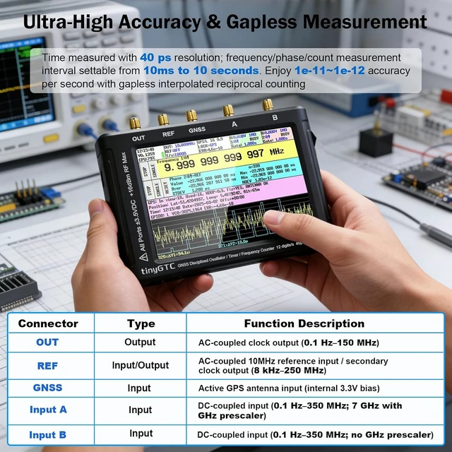 Alt view image 6 of 7 - TinyGTC 7GHz ZC407 Frequency Counter with GPSDO, 40ps Resolution
